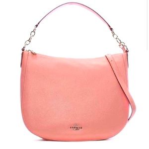 Coach of Pink Chelsea 32 Peony Pebbled Leather Hobo Bag